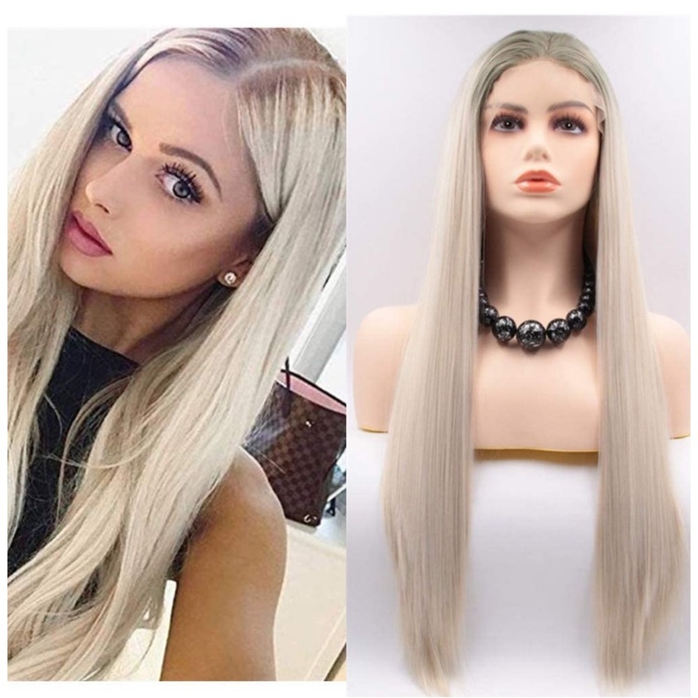Light Blonde 22inch Lace Front Wigs